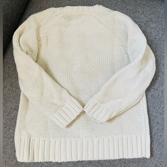 Janie and Jack cream anchor cable-knit sweater, size 4 - Picture 3 of 3